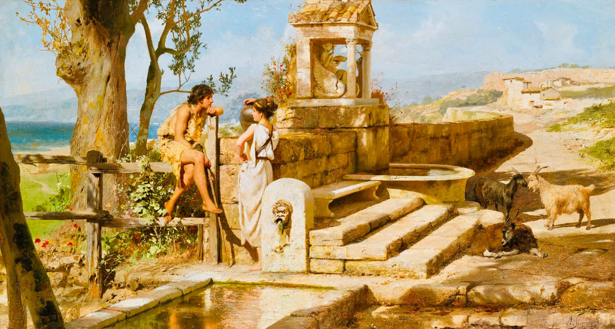Conversation près de la source, par Henryk Siemiradzki